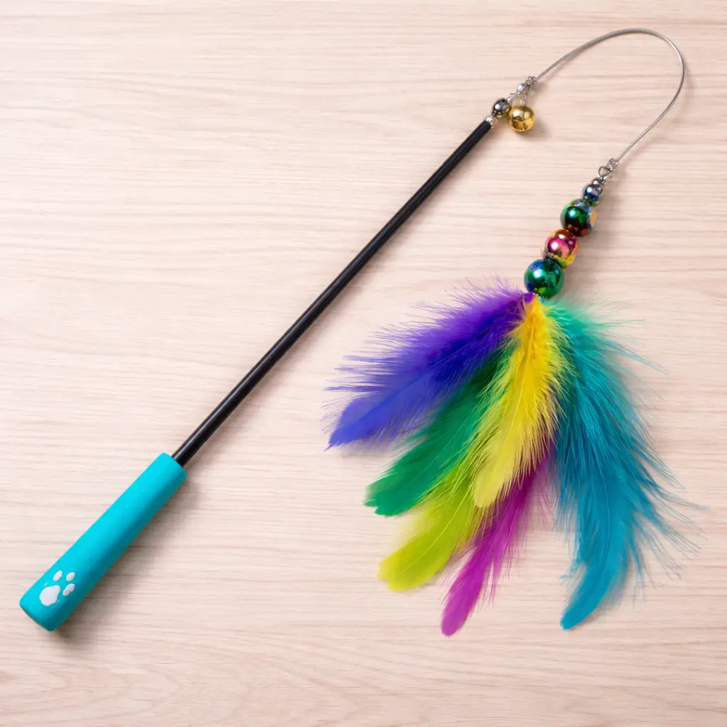 Interactive wand toy for cats