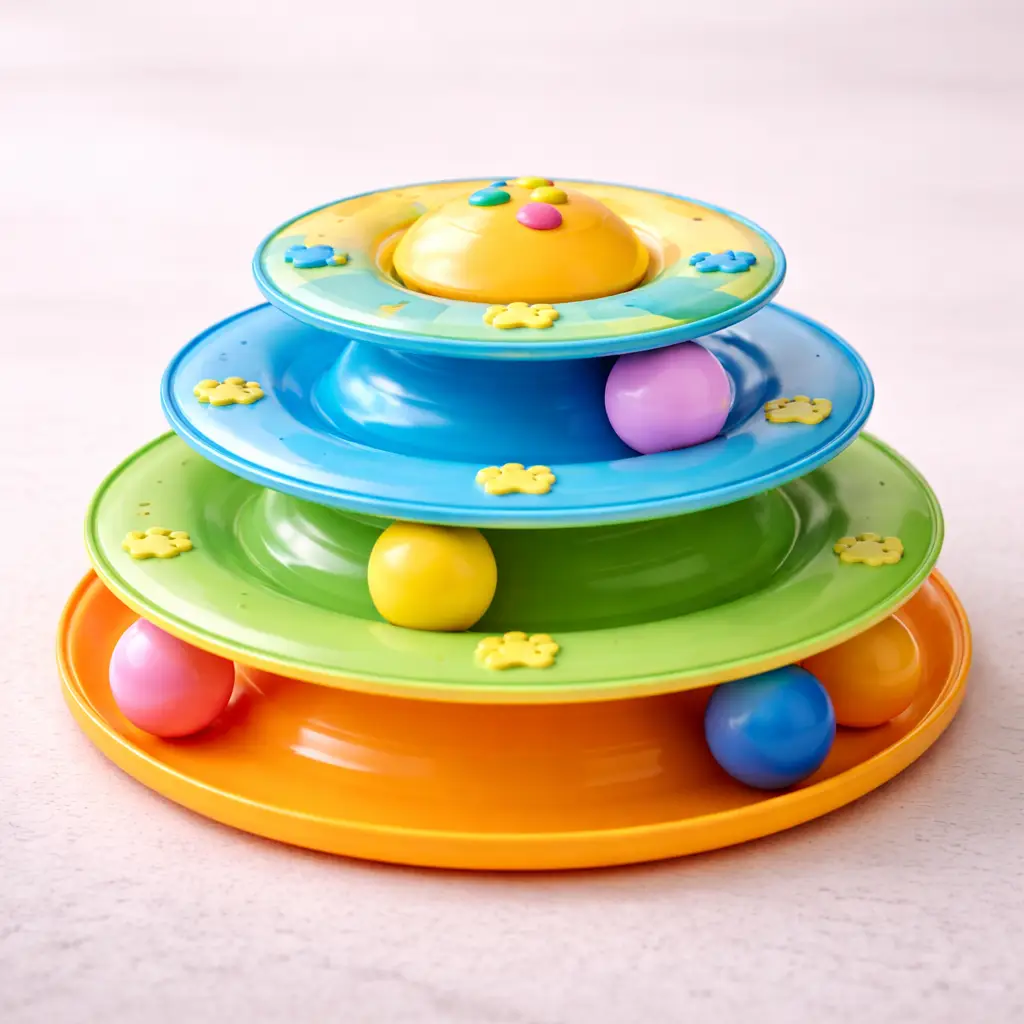 Ball track toy for cats