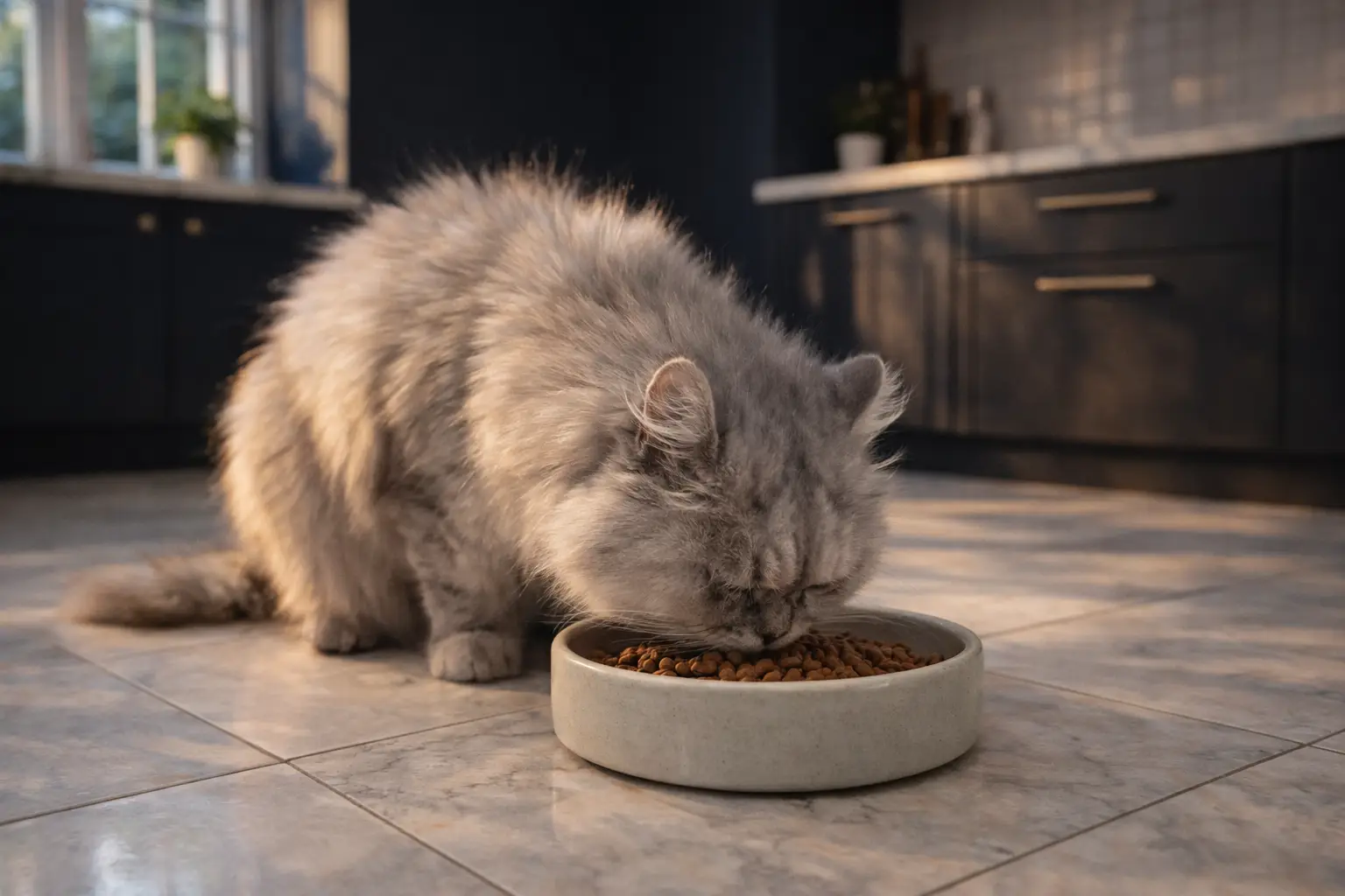 Senior cat food setup for older cats with changing feeding needs