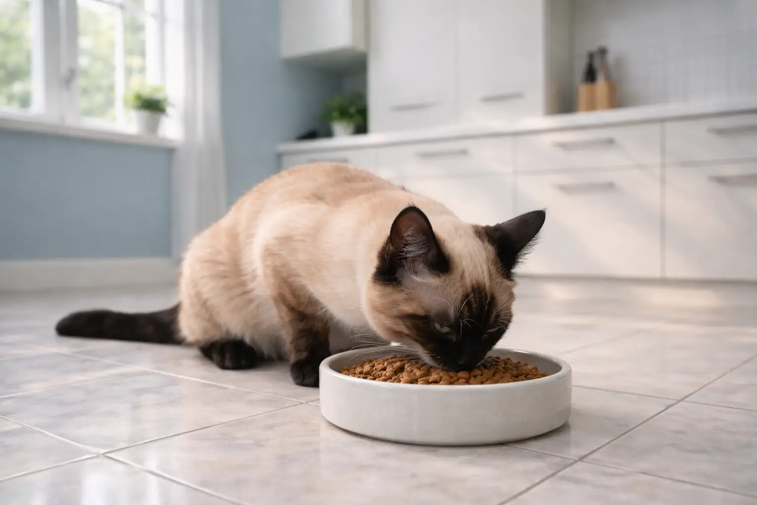 Skin and coat cat food bowl for cats with dry skin or dull coat concerns