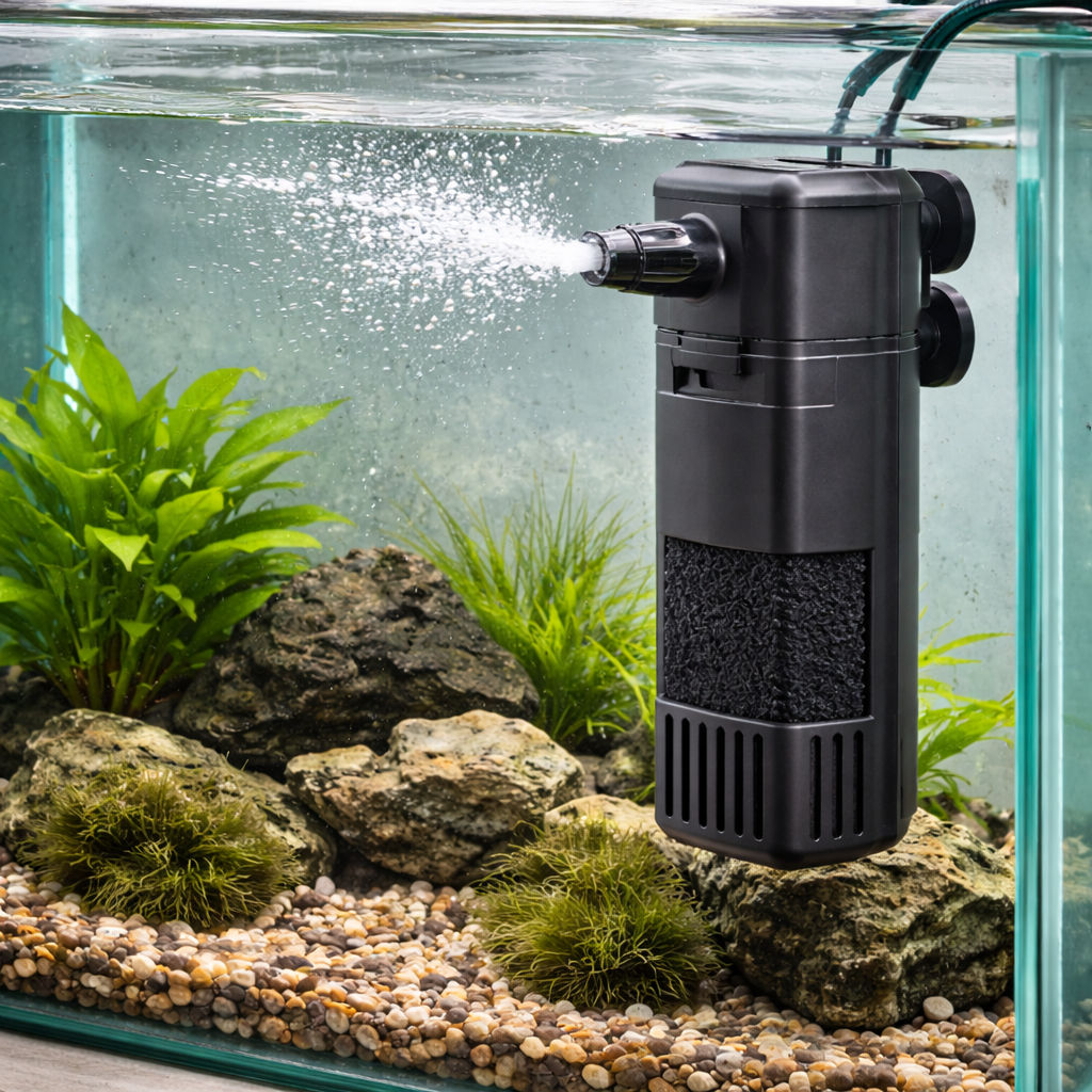 Internal aquarium filter