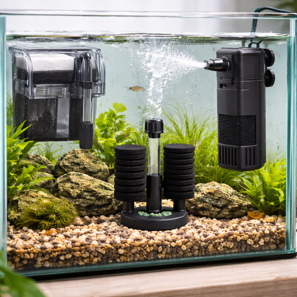 Nano aquarium filtration