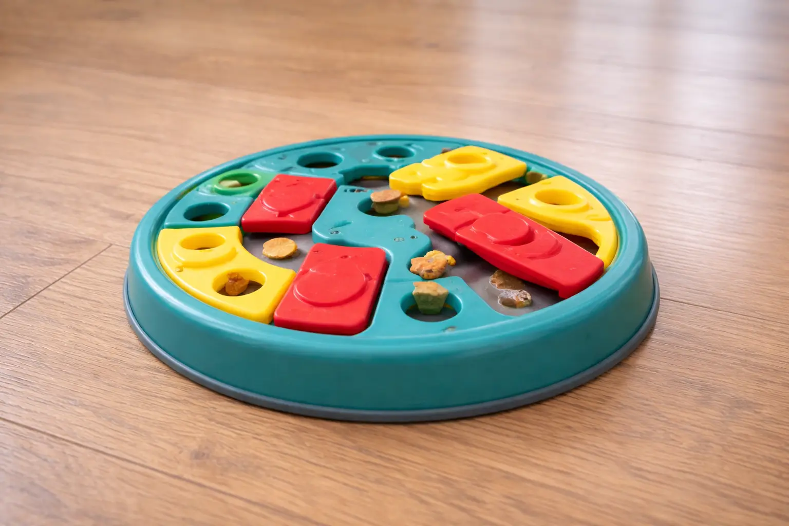 Illustration of a dog with a puzzle toy