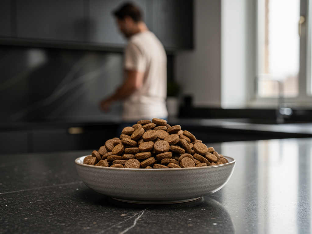 Premium adult cat food bowl