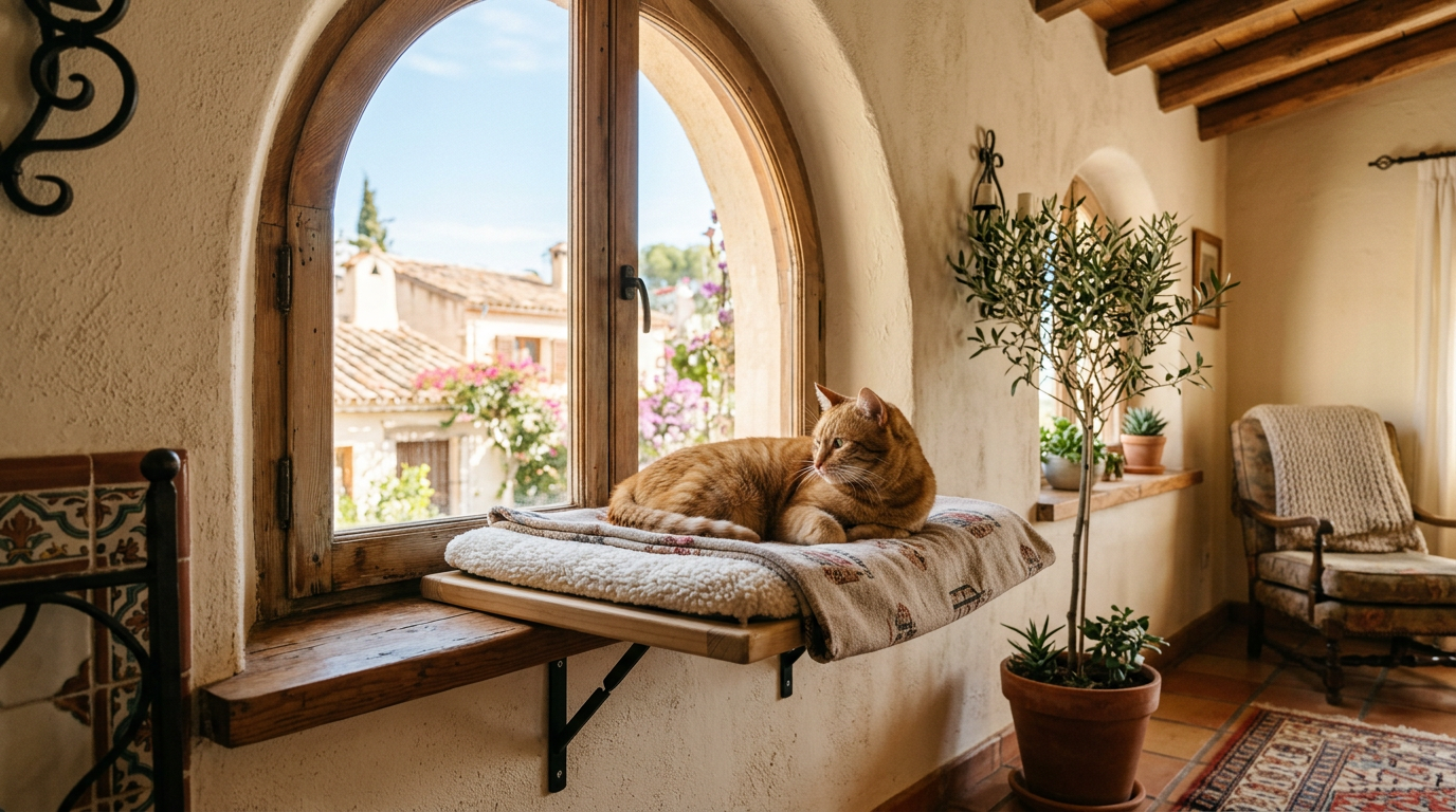 Cats Cat resting on a window perch