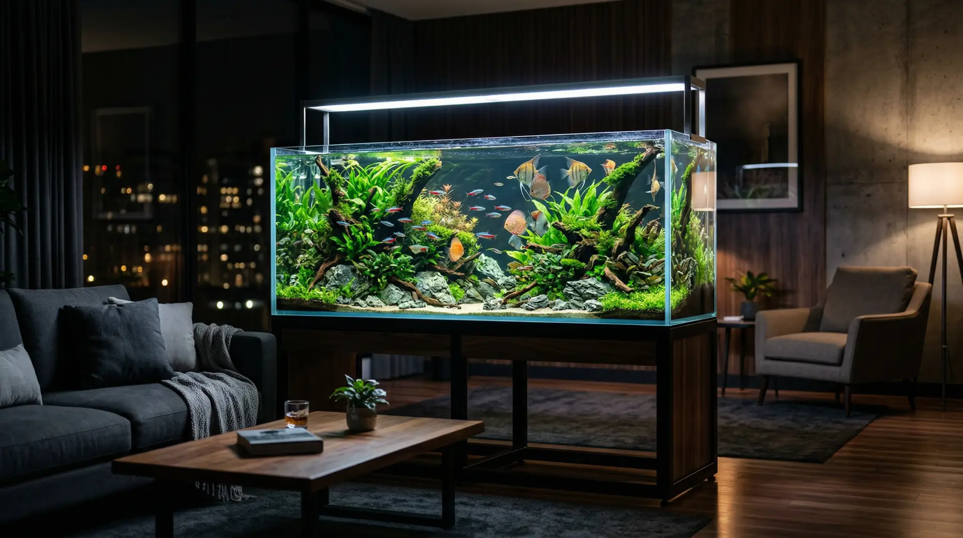 Best aquarium led lights Large aquarium with bright LED lighting