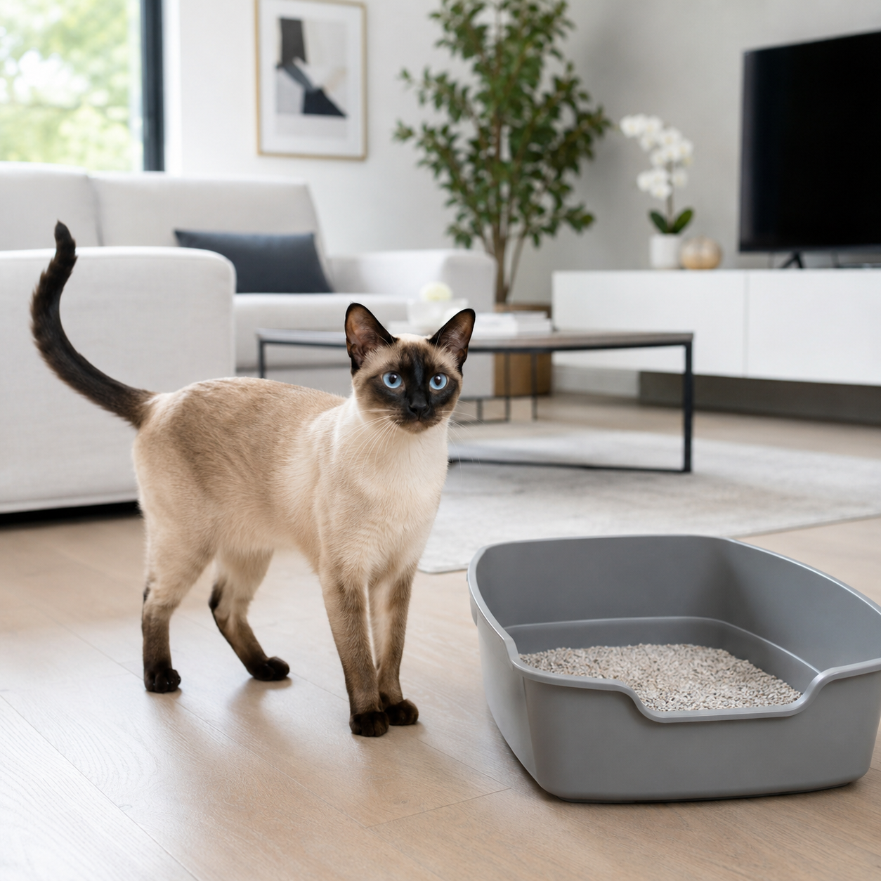 Open cat litter box