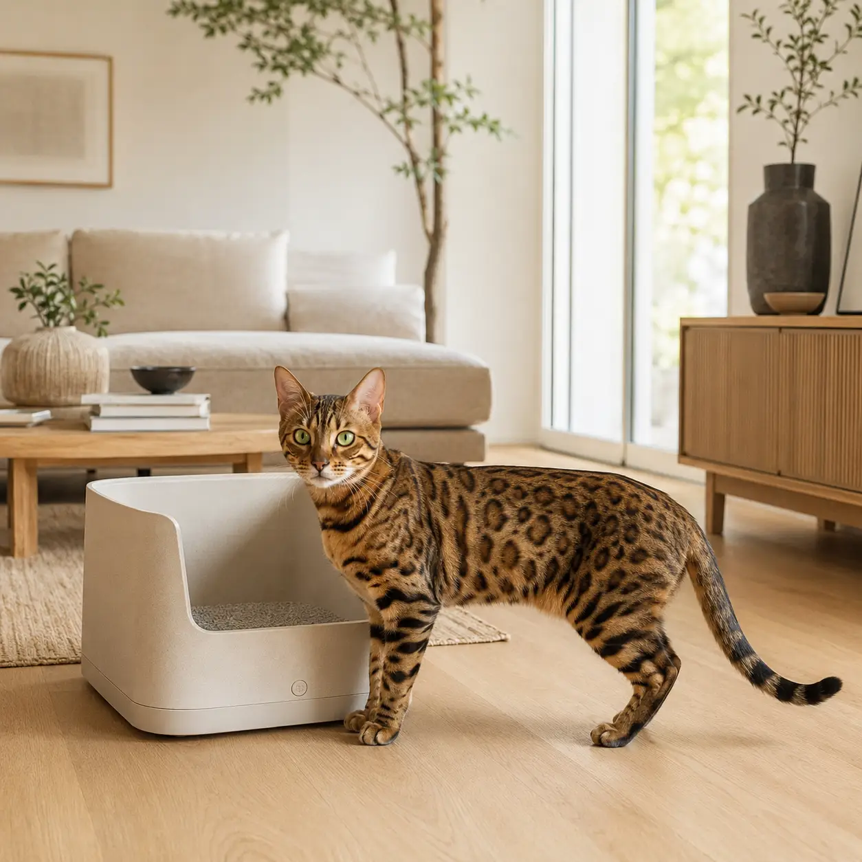 High sided cat litter box