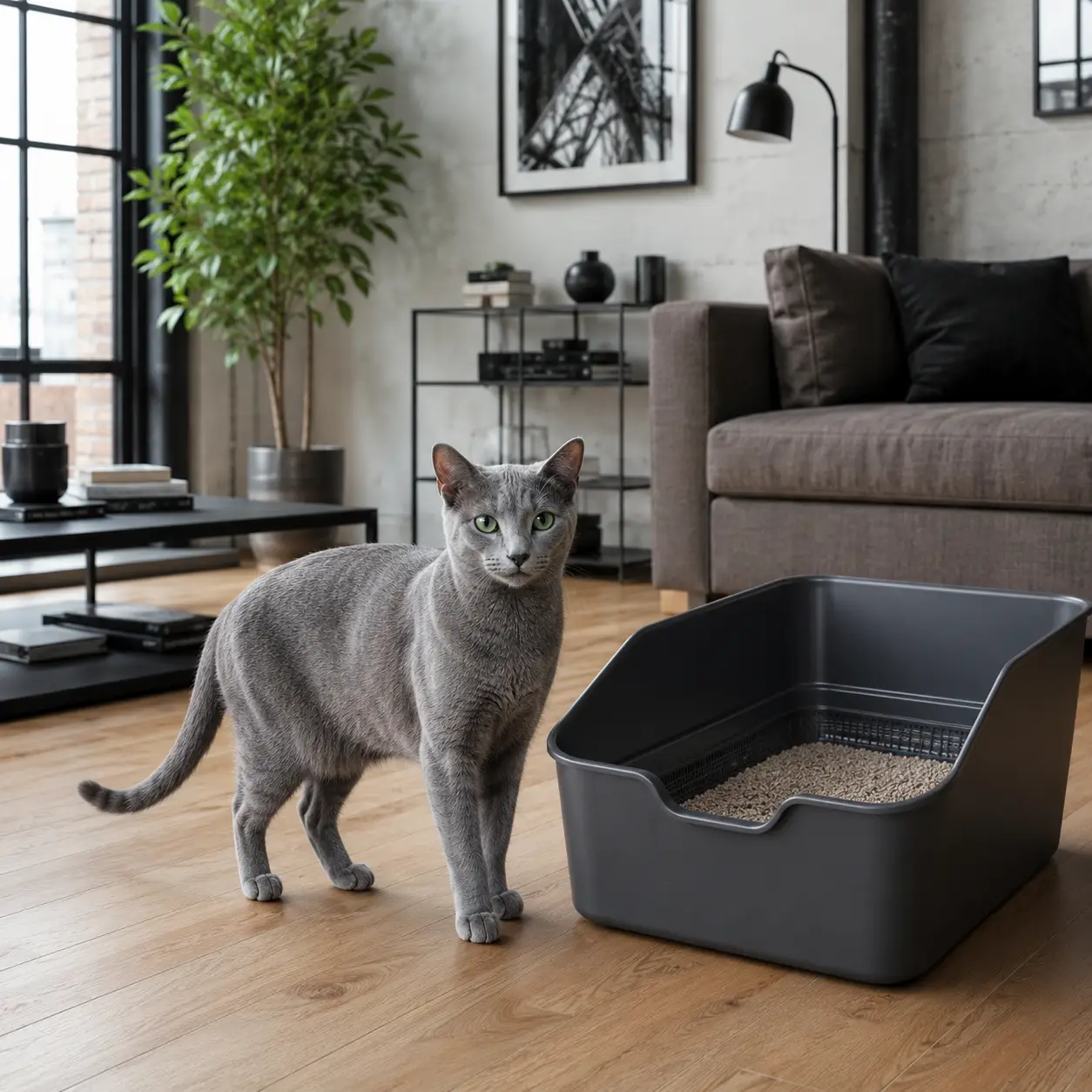 Sifting cat litter box